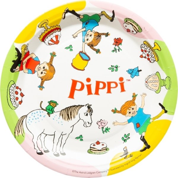 Pappteller - Pippi Langstrumpf - 8er-Pack Pappteller - Pippi Langstrumpf - 8er-Pack