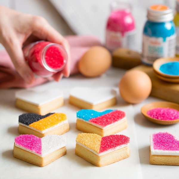 Glitzernde Zuckerkristalle - Schwarz - Decora - 100 g Glitzernde Zuckerkristalle - Schwarz - Decora - 100 g