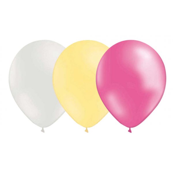 Luftballons - Wei/Elfenbein/Rosa - 15er-Pack