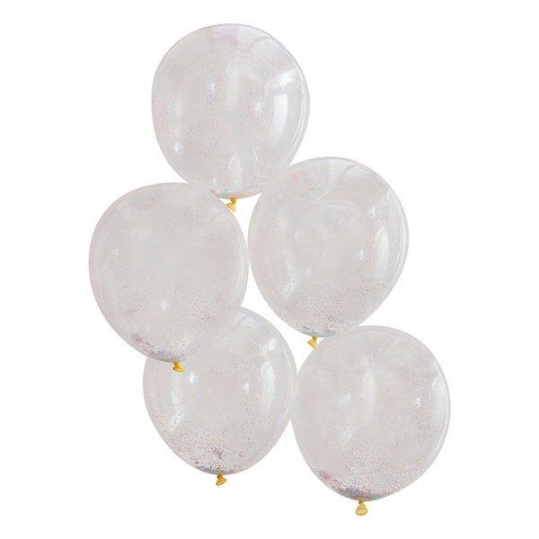 Konfetti-Ballons - Perlen - Pastell - 5er-Pack Konfetti-Ballons - Perlen - Pastell - 5er-Pack