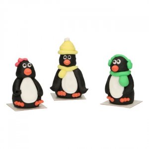 Zuckerdekorationen - Pinguine - 3er-Pack Zuckerdekorationen - Pinguine - 3er-Pack