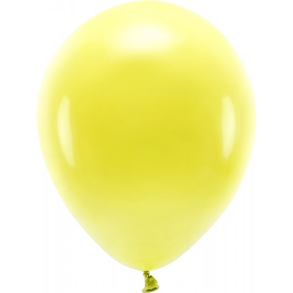 Einfarbige Luftballons - Eco 30 cm - Gelb - 10er-Pack