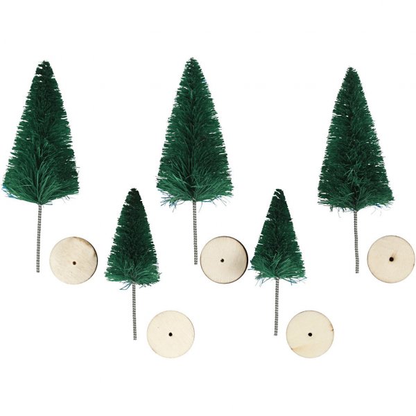 Weihnachtsmann-Accessoires - Fichten - Grn - 5er-Pack