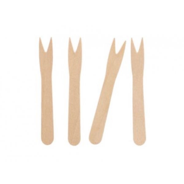 Snackgabeln - 50er-Pack - aus Holz
