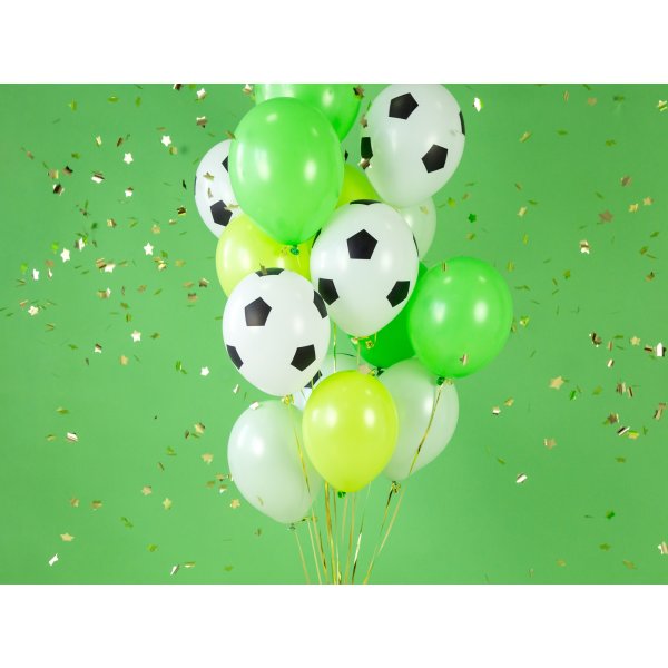 Luftballons - Pastellwei - Fuball - 6er-Pack
