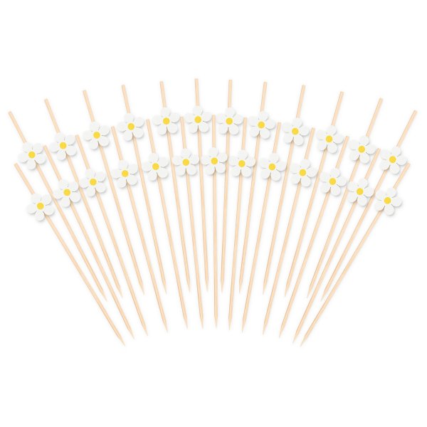 Snack- und Getränkestäbchen - Blume - 12 cm - 25 Stück Snack- und Getränkestäbchen - Blume - 12 cm - 25 Stück