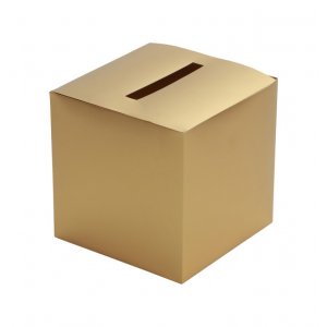 Kartenbox - Karten - Gold - 23 x 23 x 23 cm Kartenbox - Karten - Gold - 23 x 23 x 23 cm
