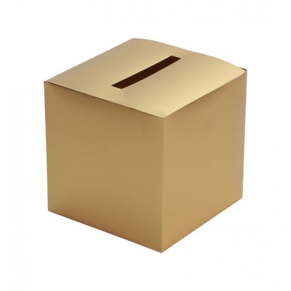 Kartenbox - Karten - Gold - 23 x 23 x 23 cm Kartenbox - Karten - Gold - 23 x 23 x 23 cm