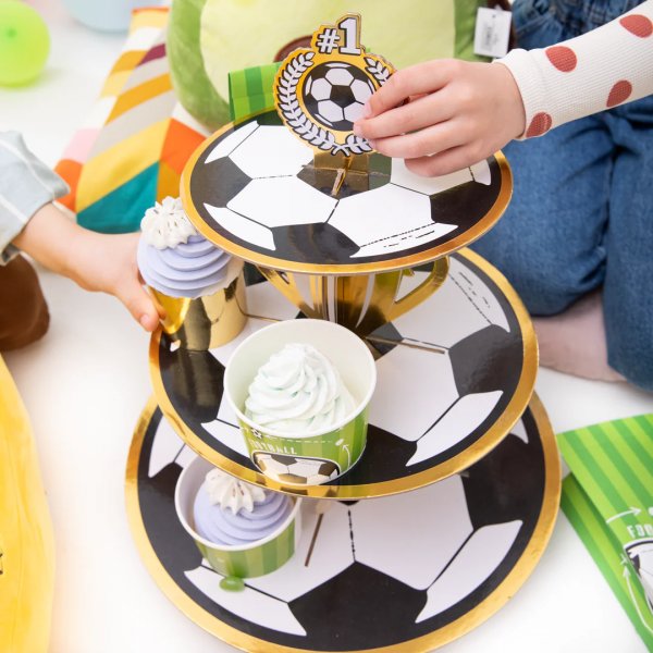 Cupcake-Stand - Fußball - 3 Etagen Cupcake-Stand - Fußball - 3 Etagen