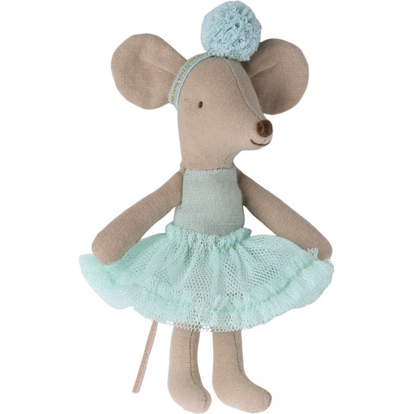 Ballerina Maus mit Tagesbett - Maileg - Kleine Schwester - Mintgrn