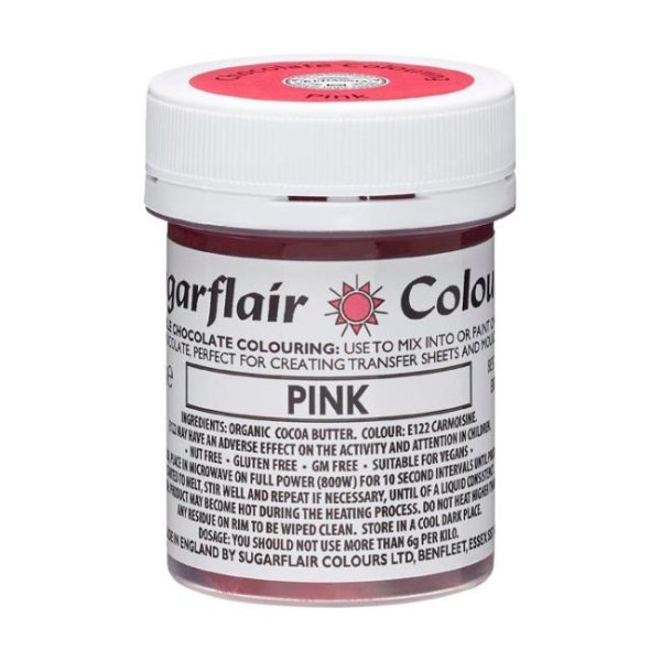 Schokoladenfarbe Rosa - 35 g - Sugarflair Schokoladenfarbe Rosa - 35 g - Sugarflair