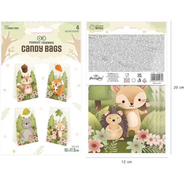 Bonbontüten - Freunde des Waldes - 4er-Pack Bonbontüten - Freunde des Waldes - 4er-Pack