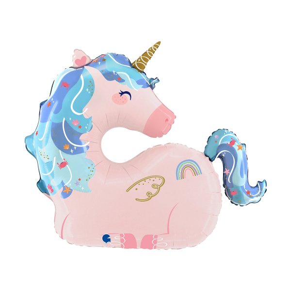 Folienballon - Maritimes Einhorn, 76 cm Folienballon - Maritimes Einhorn, 76 cm