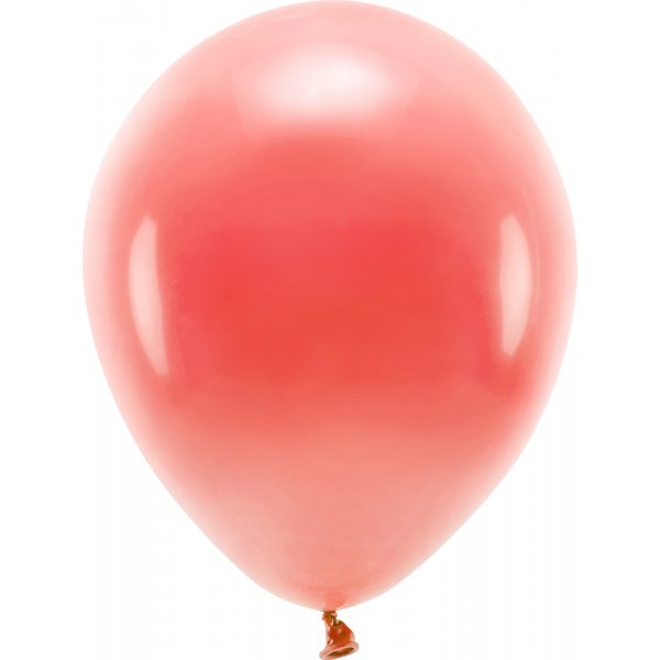 Einfarbige Luftballons - Eco 30 cm - Koralle - 10er-Pack