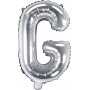 Buchstabenballons - Silber - 35 cm - Buchstabe: G
