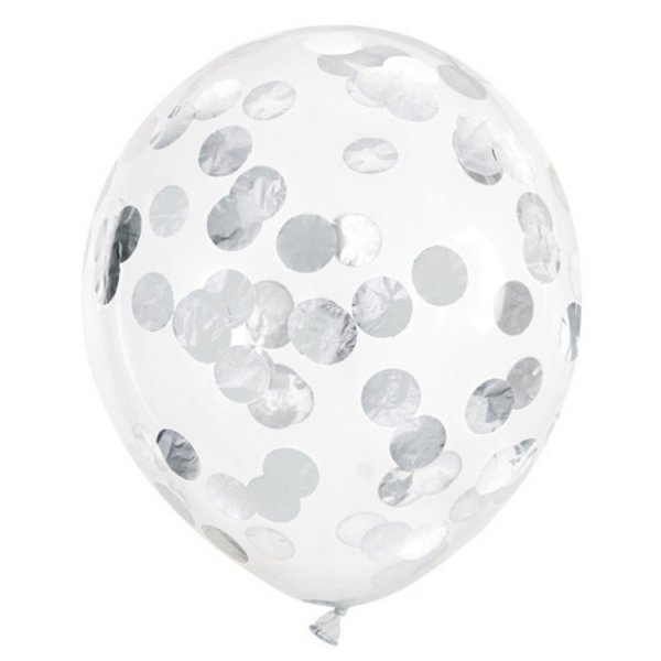 Konfetti-Luftballons Silber Konfetti-Luftballons Silber
