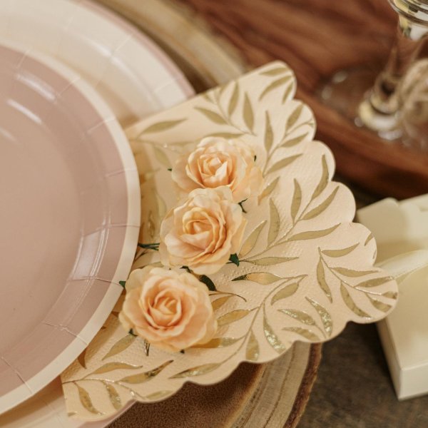 Kaffeeservietten - Rosa mit goldenen Details - 20er-Packung Kaffeeservietten - Rosa mit goldenen Details - 20er-Packung