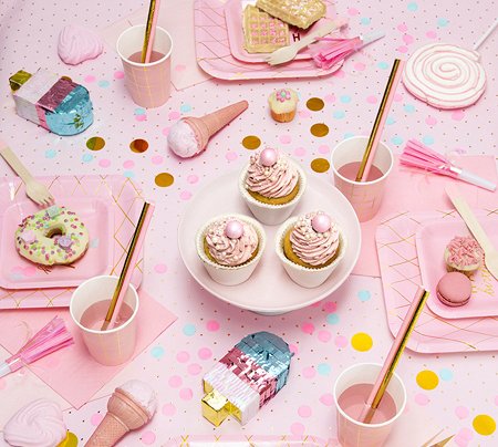 Party-Tutor - Quasten - Rosa - 6er-Pack