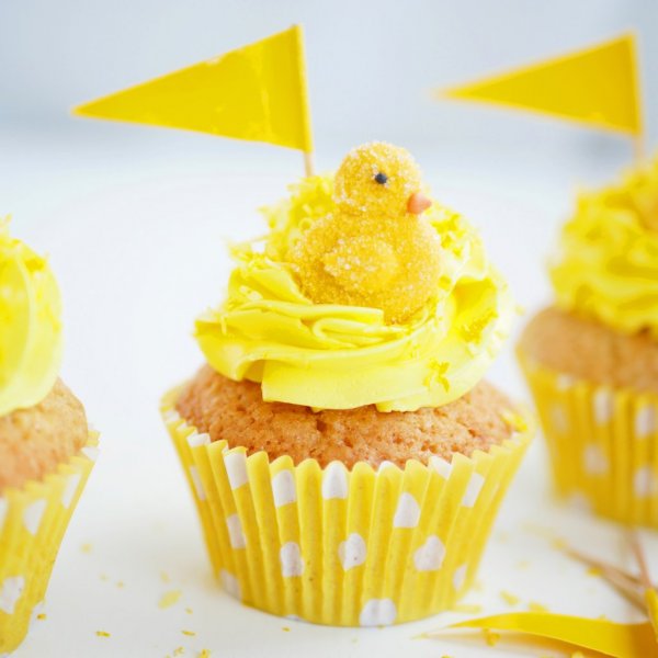 Muffinformen - Gelb mit weien Punkten - 50er-Pack