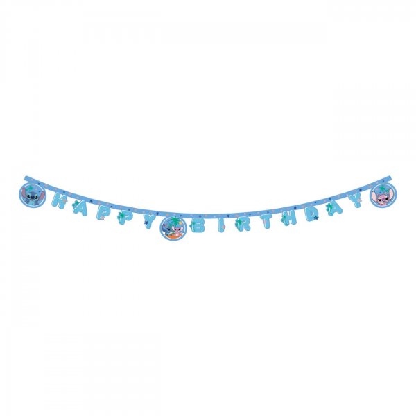 Girlande Alles Gute zum Geburtstag, Stitch & Angel
