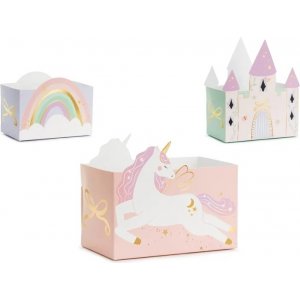 Popcorn-Boxen/Snack-Boxen - Einhorn/Regenbogen/Schloss - 6er-Pack Popcorn-Boxen/Snack-Boxen - Einhorn/Regenbogen/Schloss - 6er-Pack