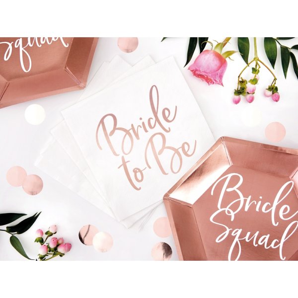 Servietten - Bride to be - Rosgold - 20er-Pack