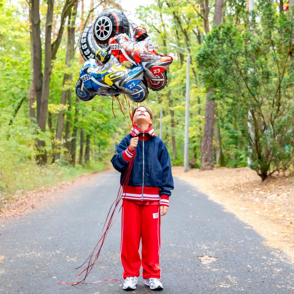 Folienballon - Racing - Motorrad - 66x53 cm