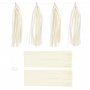 Quaste - gebrochenes Wei - 12x35 cm - 14 g - 12 Stk./ 1 Packung