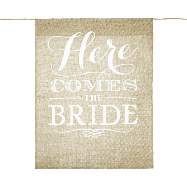 Jutefahne - Hier kommt die Braut