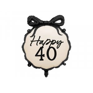 Runder Folienballon - Nude - Happy 40 Runder Folienballon - Nude - Happy 40
