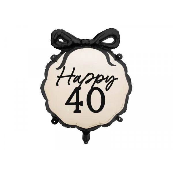 Runder Folienballon - Nude - Happy 40 Runder Folienballon - Nude - Happy 40