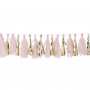 Quastengirlande - Rosa/Gold