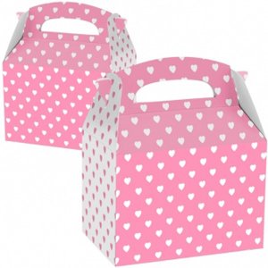 Partybox - Rosa mit weißen Herzen Partybox - Rosa mit weißen Herzen
