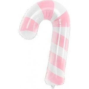 Folienballon - Pink Christmas - Candy Cane - Pink/Wei�