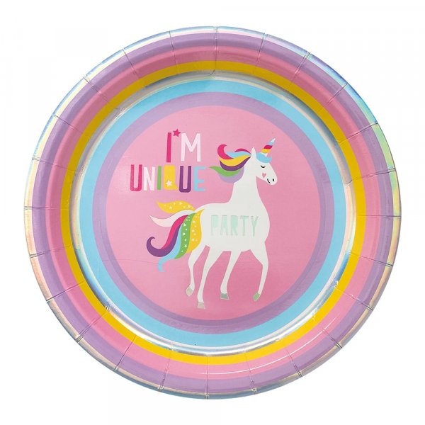 Pappteller - Einhorn - 8er-Pack - 23 cm Pappteller - Einhorn - 8er-Pack - 23 cm