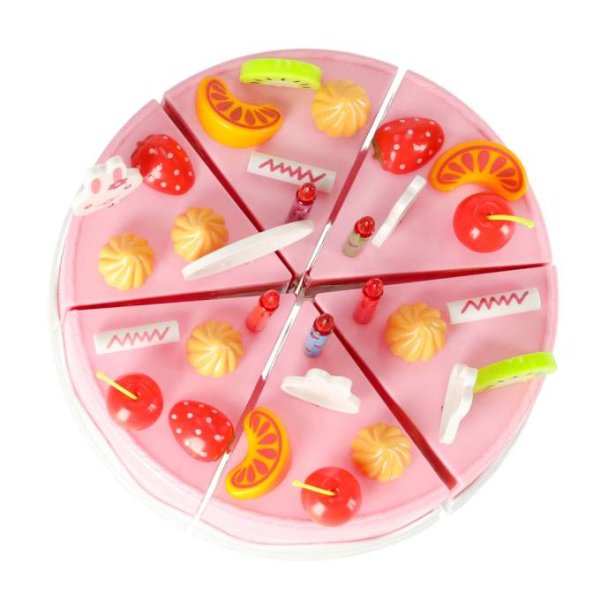 Kuchenspielzeug mit Klettverschluss, 75 Teile, Rosa Kuchenspielzeug mit Klettverschluss, 75 Teile, Rosa
