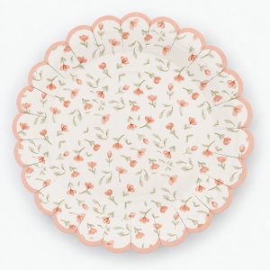 Pappteller - Blumenmuster - 17 cm - Lavendelblau - 8er-Pack Pappteller - Blumenmuster - 17 cm - Lavendelblau - 8er-Pack