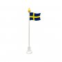 Schwedische Flagge auf einem 30 cm breiten Sockel Schwedische Flagge auf einem 30 cm breiten Sockel