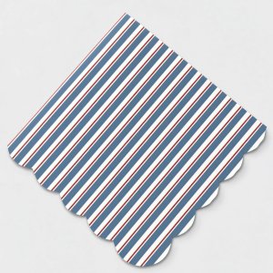 Servietten - Gestreift Blau/Weiß/Rot - Lavendelblau - 16er-Packung Servietten - Gestreift Blau/Weiß/Rot - Lavendelblau - 16er-Packung