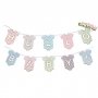 Girlande - Hallo Baby - Pastell - Babybodys - 3 Meter Girlande - Hallo Baby - Pastell - Babybodys - 3 Meter
