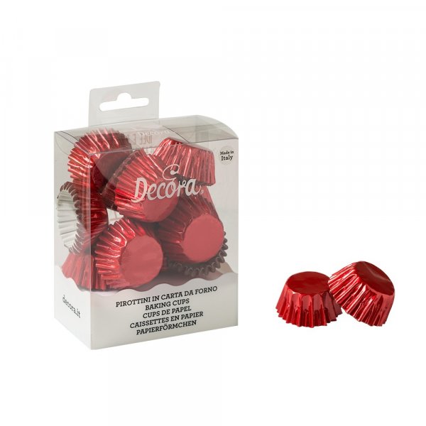 Mini-Muffinformen/große Crackerformen - Folie - Rot - 180er-Pack Mini-Muffinformen/große Crackerformen - Folie - Rot - 180er-Pack