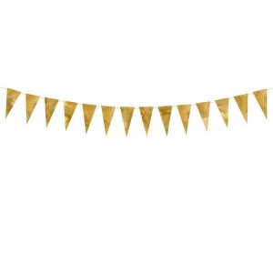 Mini-Flaggengirlande Gold Mini-Flaggengirlande Gold