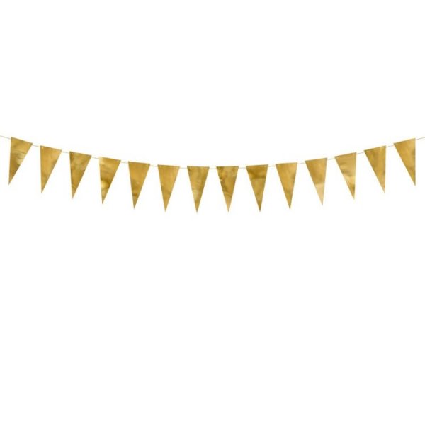 Mini-Flaggengirlande Gold Mini-Flaggengirlande Gold