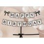 Geburtstagsbanner - Creme-Schwarz - 100 cm Geburtstagsbanner - Creme-Schwarz - 100 cm