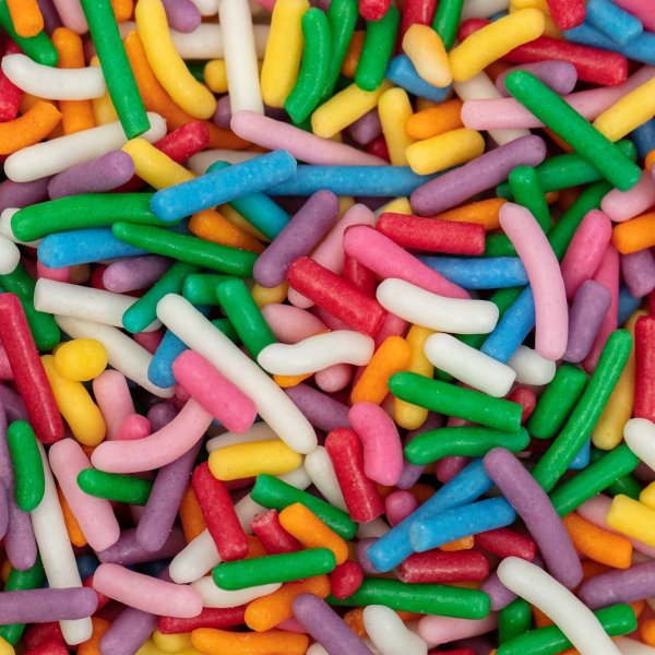 Streusel - Streuselstränge - Regenbogenmischung - 75 g Streusel - Streuselstränge - Regenbogenmischung - 75 g