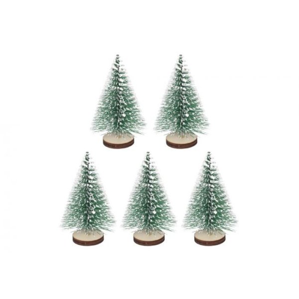Weihnachtsmann-Accessoires - Tannenbäume - Frostig - 5er-Pack - 7 cm Weihnachtsmann-Accessoires - Tannenbäume - Frostig - 5er-Pack - 7 cm