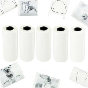 Selbstklebende Thermopapierrollen 5,7 cm x 4,5 m, 5er-Pack - Mini-Drucker