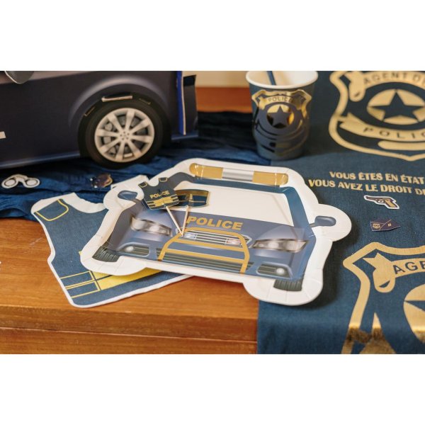 Pappteller - Polizei - 8er-Pack Pappteller - Polizei - 8er-Pack