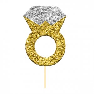 Kuchenspießer - Ringe - Goldglitter - 12er-Pack Kuchenspießer - Ringe - Goldglitter - 12er-Pack