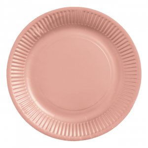 Pappteller - Roségold, 18 cm - 8er-Pack Pappteller - Roségold, 18 cm - 8er-Pack